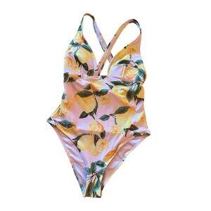 Lemon Print  Swimsuit